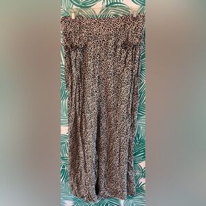 American Eagle cheetah print wide leg pants with front pockets elastic back szXL